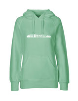 Ladies Hoodie Skyline (white/dusty mint)