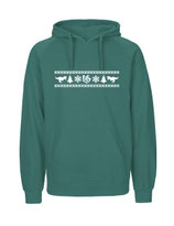 Mens Hoodie Ugly Christmas (white/teal)