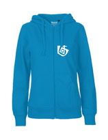 Ladies Zip Hoodie Seelenbohrer (white/saphire)