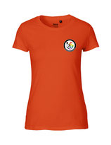 Damen T-Shirt Kein Seelenbohrer für Nazis (orange)