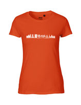 Damen T-Shirt Skyline (white/orange)