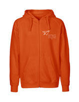 Mens Zip Hoodie Papierflieger (orange)