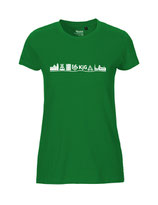 Damen T-Shirt Skyline (white/green)