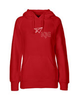 Ladies Hoodie Papierflieger (white/red)