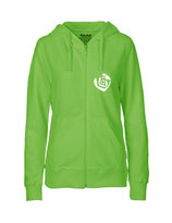 Ladies Zip Hoodie Herzseelenbohrer (white/lime)