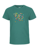 Kinder T-Shirt Konfettiseelenbohrer (teal)