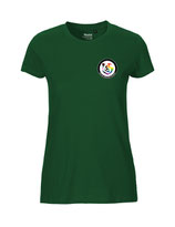 Damen T-Shirt Kein Seelenbohrer für Nazis (bottle green)