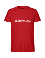 Herren T-Shirt Skyline (red)