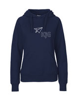 Ladies Hoodie Papierflieger (white/navy)