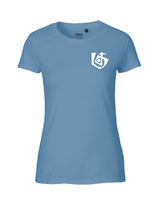 Damen T-Shirt Seelenbohrer (white/dusty indigo)