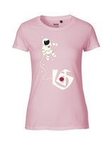Damen T-Shirt Astronautin (light pink)