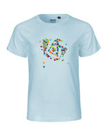 Kinder T-Shirt Konfettiseelenbohrer (light blue)