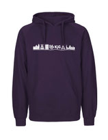 Mens Hoodie Skyline (white/purple)
