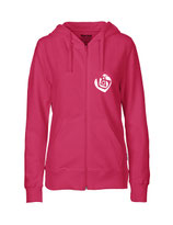 Ladies Zip Hoodie Herzseelenbohrer (white/pink)