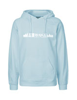 Mens Hoodie Skyline (white/light blue)