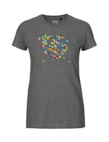 Damen T-Shirt Konfettiseelenbohrer (dark heather)