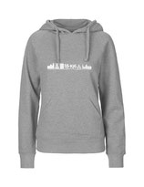 Ladies Hoodie Skyline (white/grey)