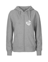 Ladies Zip Hoodie Herzseelenbohrer (white/grey)