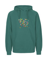 Mens Hoodie Konfettiseelenbohrer (teal)