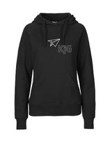 Ladies Hoodie Papierflieger (white/black)