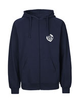 Mens Zip Hoodie Herzseelenbohrer (white/navy)