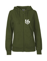 Ladies Zip Hoodie Seelenbohrer (white/military)