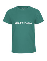 Kinder T-Shirt Skyline (white/teal)