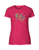 Damen T-Shirt Konfettiseelenbohrer (pink)