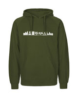 Mens Hoodie Skyline (white/military)