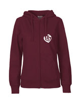 Ladies Zip Hoodie Herzseelenbohrer (white/bordeaux)