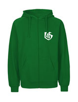 Mens Zip Hoodie Seelenbohrer (white/green)