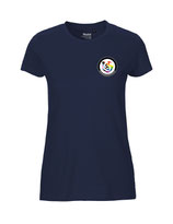 Damen T-Shirt Kein Seelenbohrer für Nazis (navy)