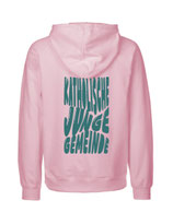 Mens Hoodie Bubbleschrift (light pink/aqua green)