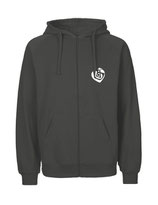 Mens Zip Hoodie Herzseelenbohrer (white/charcoal)