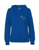Ladies Zip Hoodie Papierflieger (white/royal)