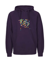 Mens Hoodie Konfettiseelenbohrer (purple)