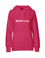 Ladies Hoodie Skyline (white/pink)