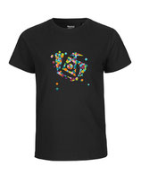 Kinder T-Shirt Konfettiseelenbohrer (schwarz)