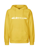 Mens Hoodie Skyline (white/yellow)
