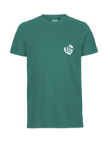 Herren T-Shirt Herzseelenbohrer (white/teal)