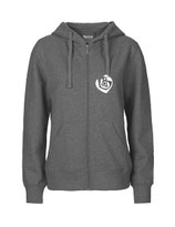 Ladies Zip Hoodie Herzseelenbohrer (white/dark heather)