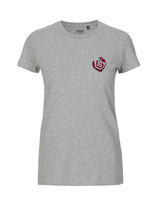 Damen T-Shirt Herzseelenbohrer (bordeaux/grey)