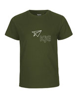 Kinder T-Shirt Papierflieger (white/military)