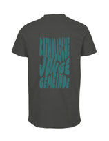 Herren T-Shirt Bubbleschrift (charcoal/aqua green)