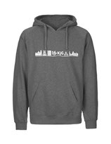 Mens Hoodie Skyline (white/dark heather)