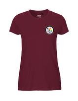 Damen T-Shirt Kein Seelenbohrer für Nazis (bordeaux)