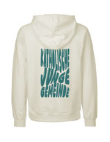 Mens Hoodie Bubble Schrift (natural/aqua green)