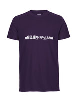 Herren T-Shirt Skyline (purple)