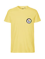 Herren T-Shirt Kein Seelenbohrer für Nazis (dusty yellow)