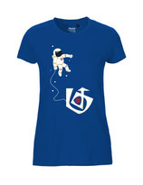 Damen T-Shirt Astronautin (royal)